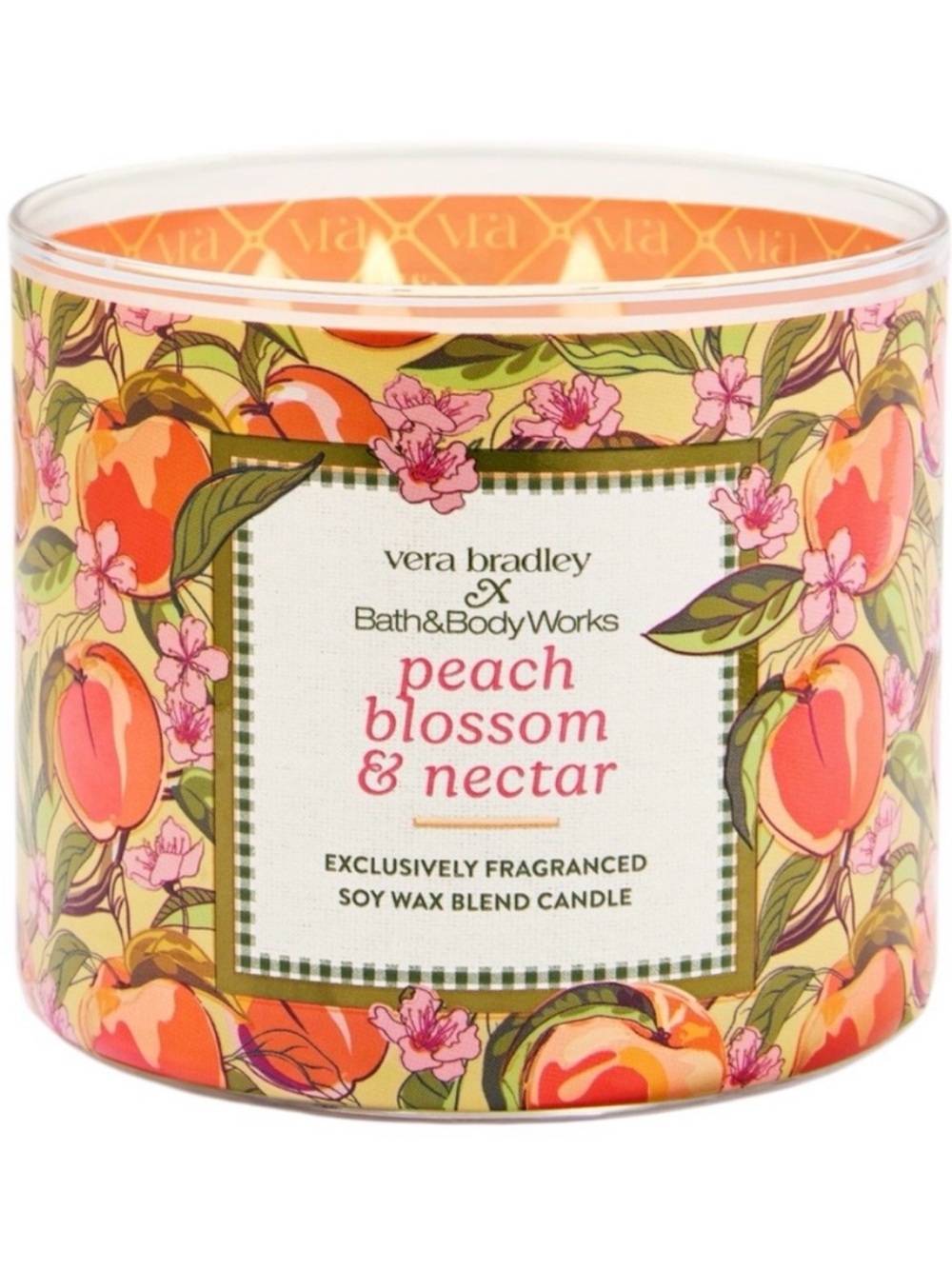 Vera Bradley x Bath and Body Works Peach Blossom & Nectar Candle